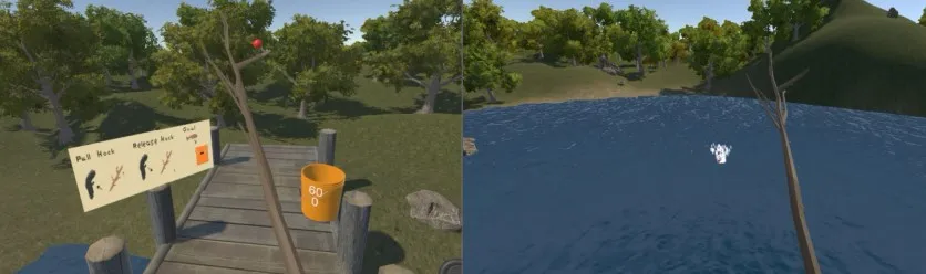Skärmbild från Fishing VR